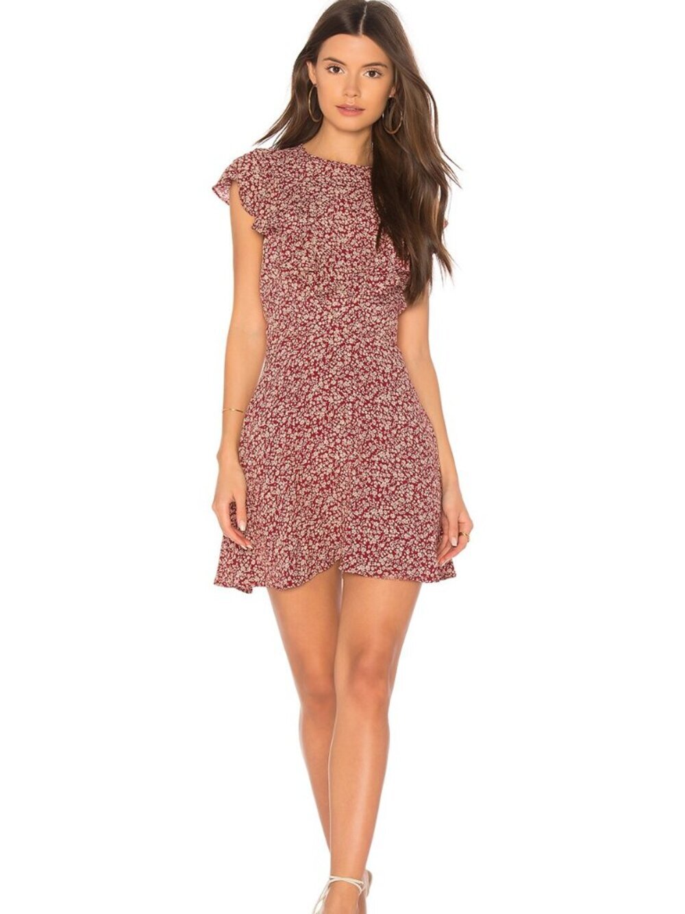 NWOT Flynn Skye Remi Mini Dress Sz M Dandelion Dreams Red Floral Revolve $158